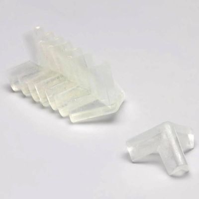 Kit 8 Protetor de Quina Silicone Cantoneira Mesa Móveis Bebê P Transparente Adesivo