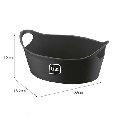 Cesto para Batata Frita Preto 28x12cm Restaurante Bar Lancheria Plus M Uz Utilidades