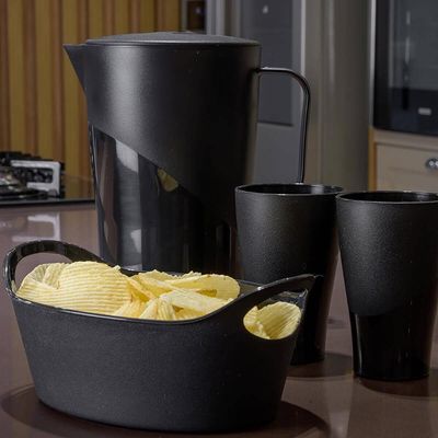 Cesto para Batata Frita Preto 28x12cm Restaurante Bar Lancheria Plus M Uz Utilidades