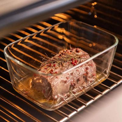 Pote Hermético De Vidro 1,2l Branco Ou Fresh Lock Para Geladeira Freezer Forno