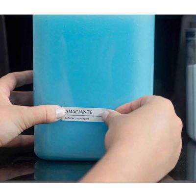 4 Dispensers para Sabão Líquido Amaciante 1,5L Flow e Etiquetas Identificadoras Ou