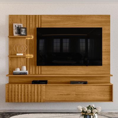 Painel Home Suspenso Atena Cumaru Para Tv Até 65 Madetec Cumaru