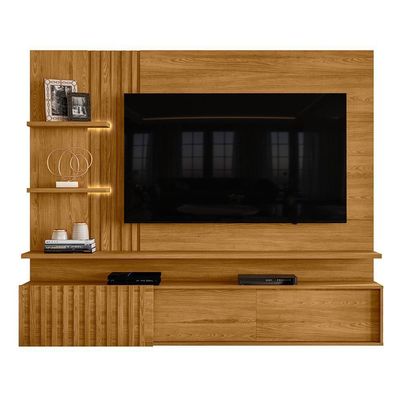 Painel Home Suspenso Atena Cumaru Para Tv Até 65 Madetec Cumaru