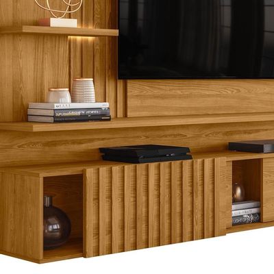 Painel Home Suspenso Atena Cumaru Para Tv Até 65 Madetec Cumaru