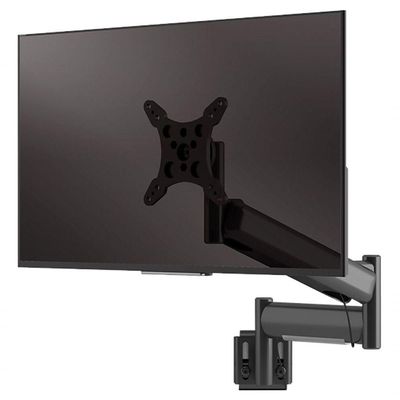 Suporte Para Monitor Até 26 Articulado Para Painel Canaletado Com Regulagem De Altura Octoo Clipway-c1 Titanium