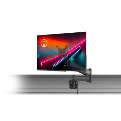 Suporte Para Monitor Até 26 Articulado Para Painel Canaletado Com Regulagem De Altura Octoo Clipway-c1 Titanium