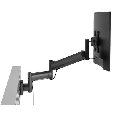 Suporte Para Monitor Até 26 Articulado Para Painel Canaletado Com Regulagem De Altura Octoo Clipway-c1 Titanium
