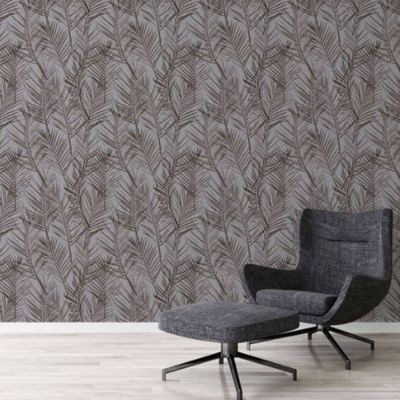 Papel de Parede Attractive 2 Folhagem Cinza 390384
