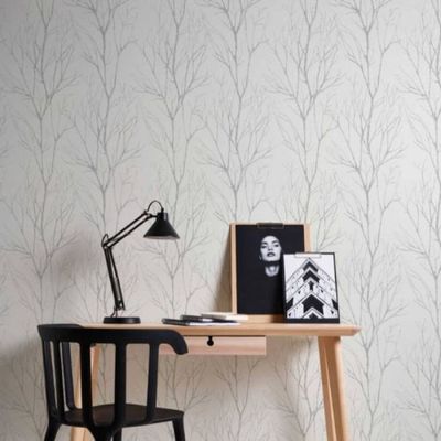 Papel de Parede Attractive 2 Folhagem Branco 372602