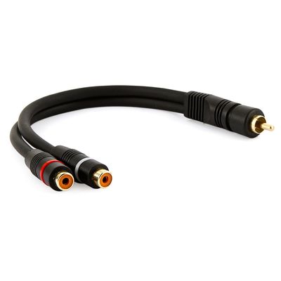Cabo Y - 1 RCA Macho para 2 RCA - Fêmea