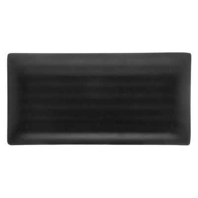 Kit 40 Travessas Pratos Sushi Comida Japonesa Melamina Preto 30x15cm Lyor Tóquio