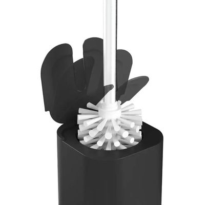 Conjunto 2 Escovas Sanitárias com Suportes para Banheiro Lavabo Polipropileno Dual OU Preto