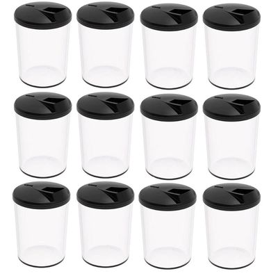12 Farinheiras Porta Farofa Temperos 400ml Crippa Preto Tampa para ir a Mesa