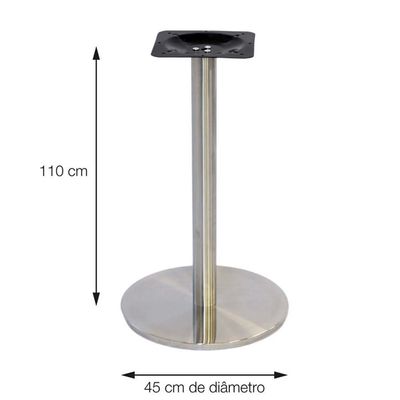 Mesa Bistrô Beta 112,50 Cm (alt) Disco Redondo Tampo Mdp Quadrado 60 Cm (larg) X 2,50 Cm (alt) Noce Naturalle