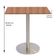Mesa Bistrô Beta 112,50 Cm (alt) Disco Redondo Tampo Mdp Quadrado 60 Cm (larg) X 2,50 Cm (alt) Noce Naturalle