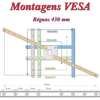 Suporte Teto Tv 10"-65" Vesa 600x400 Giro 360° Novo - Branco