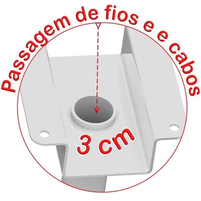 Suporte Teto Tv 10"-65" Vesa 600x400 Giro 360° Novo - Branco