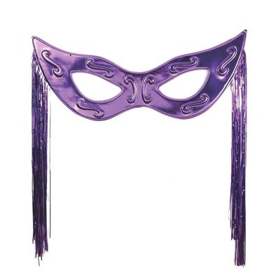 Máscara Decorativa Grande Com Chicote Festa Carnaval Cor Azul