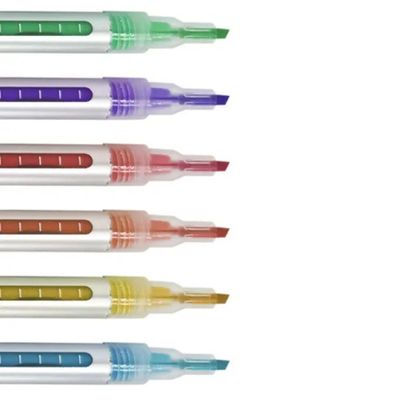 MARCA TEXTO 6 CORES PASTEL EFEITO GLITTER - KZ6013 - KAZ