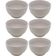 6 Tigelas 680ml Cumbucas Bowls de Cerâmica Lyor Bege Cronus Sobremesa Sopa