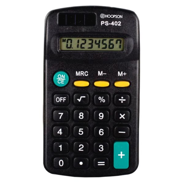Calculadora de Bolso Hoopson PS-402 8 Dígitos Preta Calculadora de Bolso Hoopson PS-402 8 Dígitos Preta