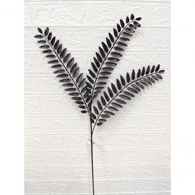 Kit De 3 Galhos Natalinos Pretos Com Brilho 80cm
