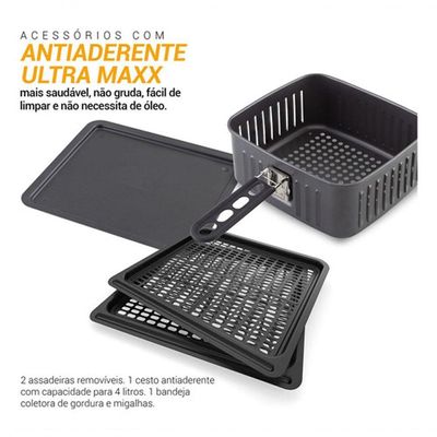 Fritadeira Air Fryer Oven Philco Sem Oleo PFR2250V 4 Em 1 12L 1800W Preto 220V