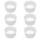 Kit 6 Ramekin Canelado Porcelana 40ml Classic Branco Lyor Molheira Servir Caldas Tare Shoyo