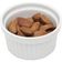 Kit 6 Ramekin Canelado Porcelana 40ml Classic Branco Lyor Molheira Servir Caldas Tare Shoyo
