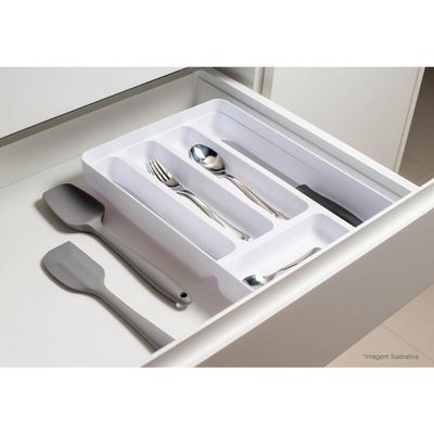 Organizador De Talheres Suporte Multiuso De Gavetas Ou Logic Chumbo