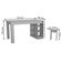 Conjunto Mesa com Nichos e 4 Bancos Nova Mobile Montana