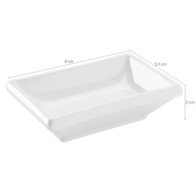 Kit 24 Pote De Molho Shoyu Molheiras Para Sushi Branco 25ml Restaurante