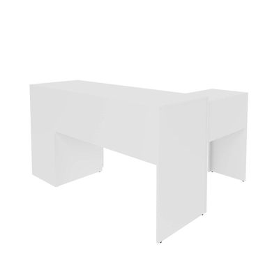 Mesa para Escritório com Mesa de Apoio e 3 Gavetas ME4101 Branco Tecnomobili