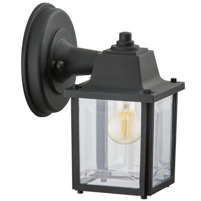 Arandela Vintage Preta Bivolt Luminária 16x20cm Lâmpada E27 Quarto Cabeceira Dital Bivolt