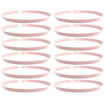 12 Bandejas Redondas 34cm Rosa Buffet Festa Doce Salgado Crippa Bubble
