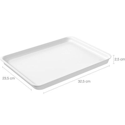 36 Bandejas Plásticas 32x23cm Restaurante Self Service Branco Hamburguer A4 Uno Coza