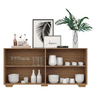 Aparador Buffet Multimóveis Veneza 4 Portas Rustic/natural