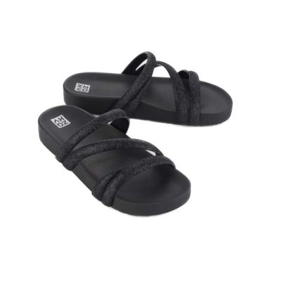 Tamanco Zaxy Glitter Feminino 33/34 / PRETO