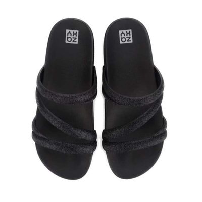 Tamanco Zaxy Glitter Feminino 33/34 / PRETO