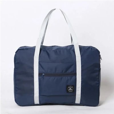 Bolsa de Armazenamento Portátil Dobrável Multifuncional Grande Capacidade para Viagens - Azul Único / Azul Escuro