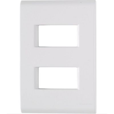 Kit 9 Placa 2 Postos Afastados 4x2 Tramontina Liz Branca