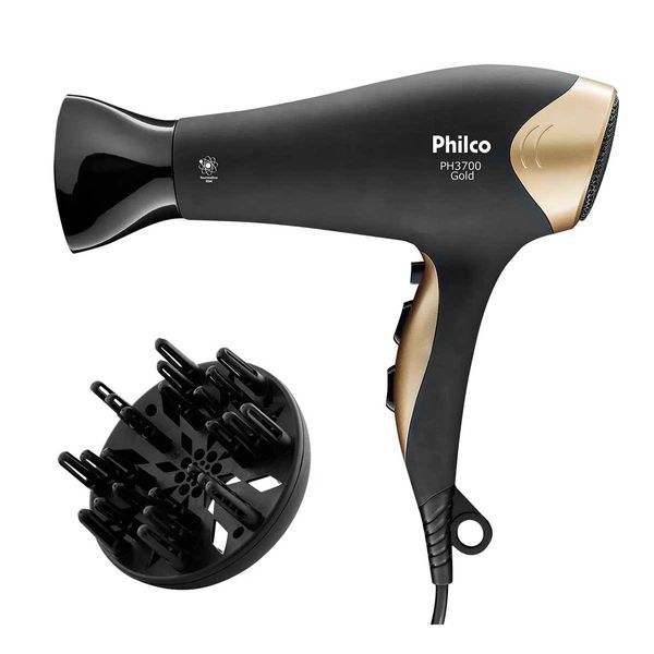 Secador de Cabelos Philco Golden Star 3 Temperaturas 2000W 220V 053502039