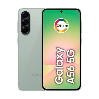 Smartphone Samsung Galaxy A56 5G 128GB, 8GB RAM, Câmera Tripla 50MP, Tela 6.7, IP67, NFC e Recursos AI + Galaxy Fit3 Grafite Display de 1.6 Verde