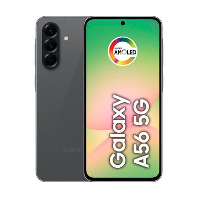 Smartphone Samsung Galaxy A56 5G 128GB, 8GB RAM, Câmera Tripla 50MP, Tela 6.7, IP67, NFC e Recursos AI + Galaxy Fit3 Grafite Display de 1.6 Preto