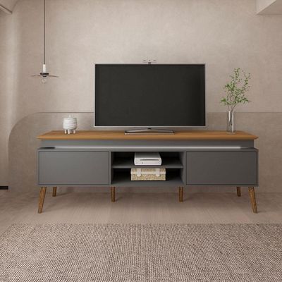 Rack Lumina para TVs de até 75 Artely Carvalho com Grafite