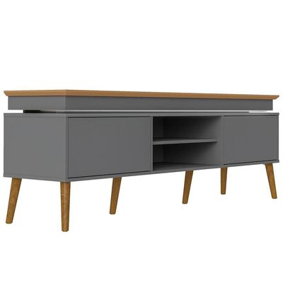 Rack Lumina para TVs de até 75 Artely Carvalho com Grafite