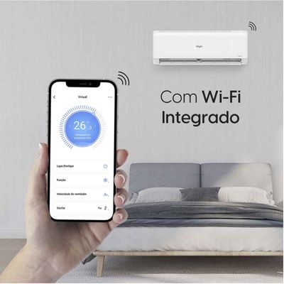 Ar Condicionado Split Hi Wall Eco II Inverter Connect Elgin 18.000 Btus Quente e Frio 220v R-32
