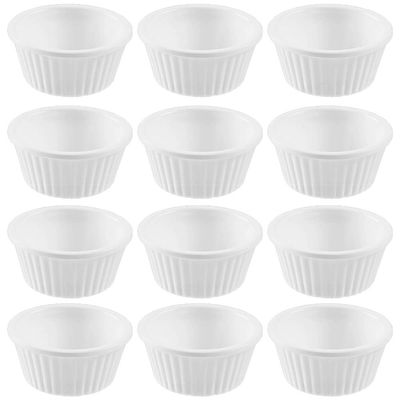 12 Ramekins 30ml Cada Mini Potes Servir Molhos Branco Uno Coza Restaurante Temperos