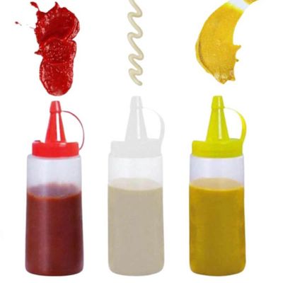 Kit 150 Bisnagas Plásticas para Molhos 250ml Maionese Ketchup Mostarda Plasvale Restaurantes Lanchonetes