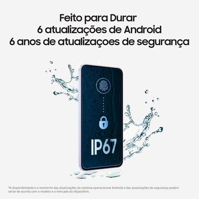 Smartphone Samsung Galaxy A56 5G Preto 256GB 8GB RAM, Câmera Tripla até 50MP, Tela Super AMOLED 6.7, IP67, NFC, Vídeo HDR e Recursos AI Preto